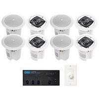 Restaurant Sound System with Atlas Sound Speakers, Mixer Amplifier, and Volume Control