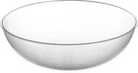 Carlisle 722307 Round Pebbled Salad Serving Bowl, 33 Quart, Clear (Pack of 4)