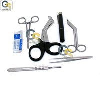 6 PCS FIRST AID RESPONSE KIT WITH 5 SCALPEL HANDLE BLADE #24 (GSI BRAND)