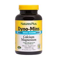 NaturesPlus Dyno Mins Calcium Magnesium - 90 Vegetarian Tablets - Enhanced Absorption Multi Mineral Supplement - Hypoallergenic, Gluten-Free - 45 Servings