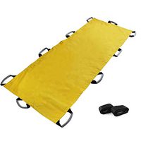 XRong Oxford First Aid Soft Stretcher with 10 Handles Folding Waterproof Emergency Rescue Back Stretch with Storage Bags for Hospital,Clinic,Home,Sports Venues,Weight Capacity 350 lb (Yellow)