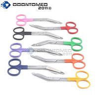 OdontoMed2011® Set of 8 Pcs Lister Bandage Nurse Scissors - 5 1/2" Mix Color Handle 5.5"