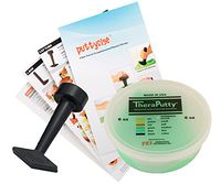 TheraPutty Standard Exercise Putty Green - Medium 6 OZ + Puttycise Cap Turn TheraPutty Exercise Tool + Manual Bundle