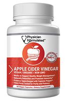 Physician Formulated 100% Organic Apple Cider Vinegar Capsules 1500mg in just 1 Pill Pure Raw Apple Cider Vinegar with Cayenne Pepper for Natural, Fast Weight Loss Detox and Cleanse 90 - Capsules