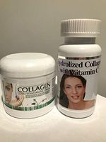 Kit Hydrolized Collagen with Vitamin C 60 capsules & Collagen Ultramoisturizing Cream with Elastin, Hyaluronic Acid and Aloe Vera Extract Colageno Hidrolizado y Vitamina C con Crema Hidratante.