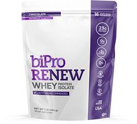 BiPro RENEW 100% Whey Isolate Protein Powder, Dietician Recommended Dietary Supplement, Gluten Free, Chocolate, 1 Pound