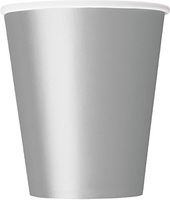 9oz Silver Paper Cups, 8ct (270 ml)