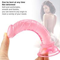 Lifelike Ðîl`dɔ Realisric Real 5.7" Feel Handsfree 100% Waterproof with Suction Cup with Material with Hands-Free Base Toy (Color : Pink)