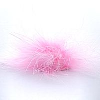 Pink Feather Boa Sticky Tab | Quantity: 50 | Diameter - 2"
