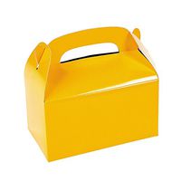 Paper Yellow Treat Boxes,12 count