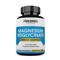 FIREBRED Magnesium Glycinate 200 mg [Each Capsule] 120 High Absorption Vegan Capsules | Support Natural Calm, Sleep Aid, Stress Relief, and Migraine Relief | Non-GMO