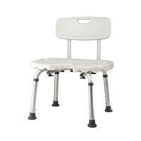 LIAN Elderly Shower Stool, Pregnant Women Bath Chair with Back Removeable, Aluminum Lightweight Adjustable Shower Chair