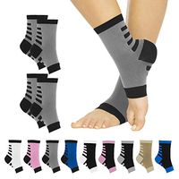 TruCompress Plantar Fasciitis Socks (2 Pairs) 20-30mmHg - Men, Women Arthritis Compression Sleeve for High Arch Foot and Heel Spur Support - Toe Wrap, Runner Leg Circulation Pain Relief, Ankle Splint