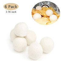 Dryer Balls,Wool Dryer Balls,Reusable Wool Dryer Balls Handmade Natural Fabric Softener Organicr Tumble Dryer Balls (6 Pack) (2.36inch)
