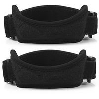 WINOMO Knee Strap Patella Tendon Knee Pain Relief Strap Band Knee Brace Pads Support for Hiking, Soccer, Basketball, Running, Jumpers Knee 2pcs (Black)