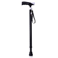 B.YDCM - Walking Cane Cane Anti-Slip Elbow Telescopic Adjustable Height Non-Slip Single Foot Cane Walking Stick Walking Aid Walking Stick (Color : Black)