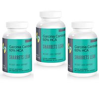 SHARRETS Lean – Pure Garcinia CAMBOGIA,60% HCA {Supports Weight Loss and Curbs Appetite, Superior Absorption} Non GMO -Gluten Free 60 Capsules. x 5