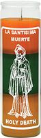 Indio Products Holy Death Orange/Green/Gold Candle - Silkscreen 3 Color 7 Day