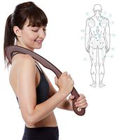 Accuwood Trigger Point Massager - Massage Cane for Neck, Back and Shoulders with Usage Pamphlet - Mahogany