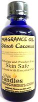 Black Coconut 4oz / 118.29ml Blue Glass Bottle of Premium Grade Fragrance Oil, Skin Safe Oil, Candles, Lotions Soap & More