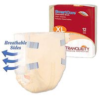 Tranquility SmartCoreTM Adult Disposable Color-Coded Briefs (Extra Large - 12 Count)