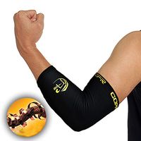 Fittoo Copper Recovery Elbow Brace Sleeve Arm Brace Support for Workouts Golfers and Tennis Elbow Arthritis Tendonitis Sun Block - Single