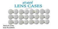 Affable 12 Pack White Contact Lens Case Holder