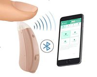 Auriclear Digital Bluetooth Hearing Aid Sound Amplifier with Advanced App Control Small Behind the Ear for Seniors (Single unit only)