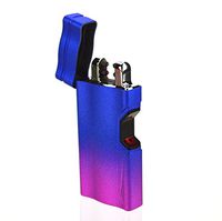UNISHOW® Infrared Sensor Touch USB Rechargeable Dual Arc Flameless Plasma Electric Lighter (Blue/Purple)