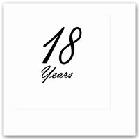 18 Years Classy Black Beverage Napkin (16 CT) by Partypro