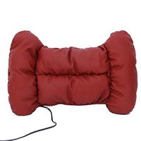 Car Electric Massage Lumbar Car Home Office Cushions Microfiber Skin Material to Ease Driving Fatigue,Red