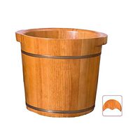 Foot tub , Binaural Oak Barrel Foot Bath Barrel， Wooden Foot Basin，Health Pedicure Bucket，Spa Massage Relieve Fatigue (Size : B)
