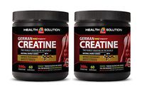 pre Workout and Fat Burner for Men - German CREATINE CREAPURE - Dietary Supplement - Creatine Supplement for Muscle Growth - 2 Cans 600 Grams (120 Servings)