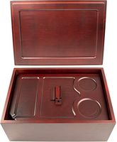 Stash Box with Rolling Tray - Wood Stash Box with Rolling Tray - Large Wooden Stash Box and Rolling Tray Stash Boxes (Dark Brown)