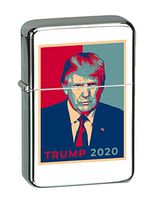 Hat Shark United States USA President Presidential Election Voting 2020 Donald Trump Republican Party White House Candidates Vector KGM Thunderbird Vintage Lighter - High Polish Chrome (Trump)