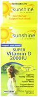 Sunshine Vitamin D-3 2,000 IU, Healthy and Strong Bones, 60 servings