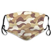 2 Pack Variety Fantastic Camouflage Patterns 8 PM2.5 Non-Medical Ma-sk with Replaceable Filter Elements