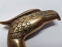 Antique Brass Eagle Head Walking Stick Cane Handle Top Topper