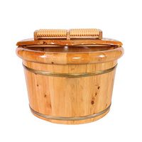 Cedar Foot Bath Barrel,Wooden Household Small Wooden Barrel，Spa Massage Foot Soak Barrel，Artifact to Eliminate Colds