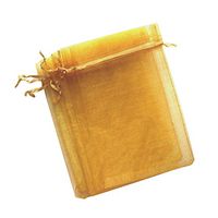 COTOSEY Gold 60Pcs Sheer Organza Drawstring Pouches Gift Bags 6x9 Inches (Gold 60Pcs 6x9")