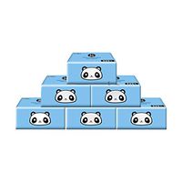 6 Pcs Folded Paper Towels 320 Sheets of 4 Layer Paper Towels Natural Bamboo Fiber Bath Tissues Disposable Hand Towel