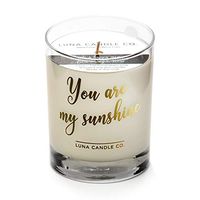 Spring Time Scented - You are My Sunshine - Lemon Scented - Soy Wax Jar Candle, 11oz. Elegant Glass, Long Burning, Up to 110 Hours of Burn Time, Low Smoke, Aromatic, Refreshing, Zesty
