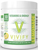 Vivify All-Day Energy Vitamin and Amino Powder, Top-Rated Preworkout Energizer for Women and Men, 5 g BCAA's, L-Glutamine. Natural Lemon Flavor. Zero Sugar. 30 Servings.