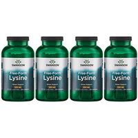 Swanson Free-Form L-Lysine 500 mg 300 Caps 4 Pack