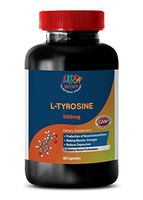 Brain and Memory Booster - L Tyrosine 500MG - Immune System Boost - 1 Bottle (60 Capsules)
