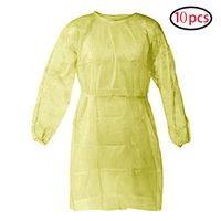 Shan-S Disposable Protective Clothing Transparent Isolation Clothing Anti-Spitting Anti-Oil Stain Nursing Gown Emergency Waterproof Rain Coat for Hiking Camping Sports Events Rainy Outdoors