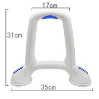 Grab Bar Bathroom Handrails Rails Portable Brackets Safety Handrails Suction Cups For Special Crowds Auxiliary Bath Handles Non-slip Bathroom Safety Accessories ( Color : Blue , Size : 35x31x17cm )