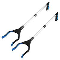 [2 Pack] Grabber Reacher Tool,32 Inches Foldable Grabber Tool for Elderly,Reacher Grabber,Lightweight Mobility Aid,Litter Picker,Garden Grabber, Arm Extension, Extender Gripper Tool-Blue
