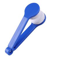 Portable Multifunctional Glasses Cleaning Rub Eyeglass Sunglasses Spectacles Microfiber Cleaner Brushes Wiping Tools Mini - Blue