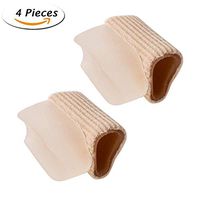 Dr.Pedi Hammer Toe Straightener Protector Sleeve Tube with Big Toe Gel Spacers Cushion for Bunion, Hallux Valgus, Toe Alignment, Overlap Toes, (Pack Of 4)